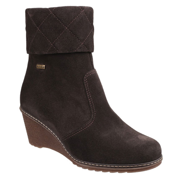 Cornwell Waterproof Zip-Up Suede Ankle Boot for ladies