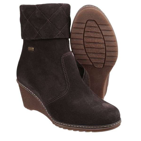 Cornwell Waterproof Zip-Up Suede Ankle Boot for ladies