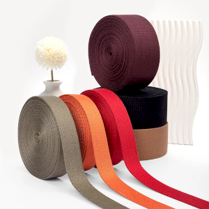 High-quality cotton webbing rolls in various colours & widths