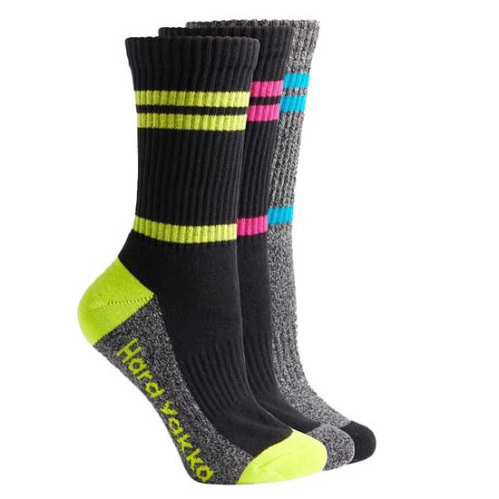 Crew Work Socks Cotton Comfort for Boots Pack of 3