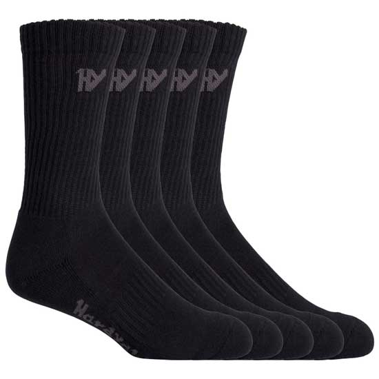 Crew Work Sock Cushioned Footbed 5 Pack
