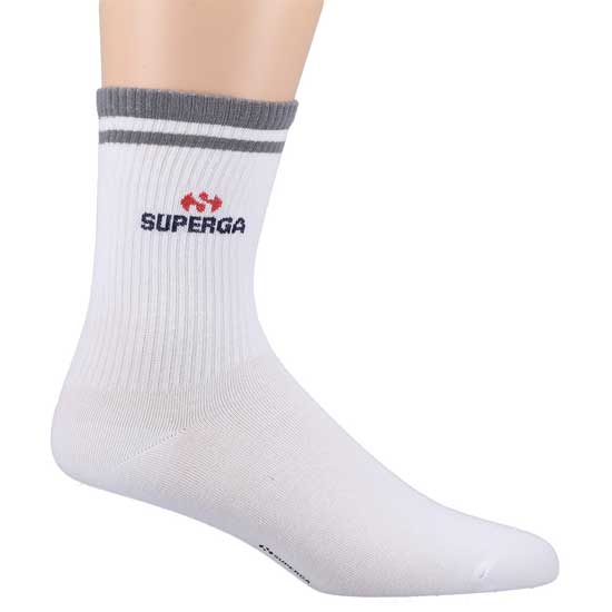 Crew Socks White Cotton Comfort Fit