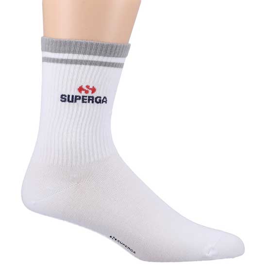 Crew Socks White Cotton Comfort Fit