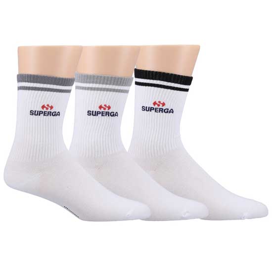 Crew Socks White Cotton Comfort Fit