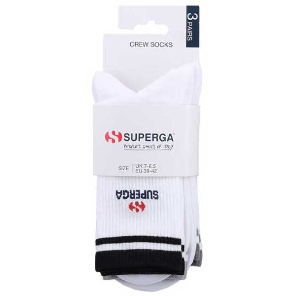 Crew Socks White Cotton Comfort Fit