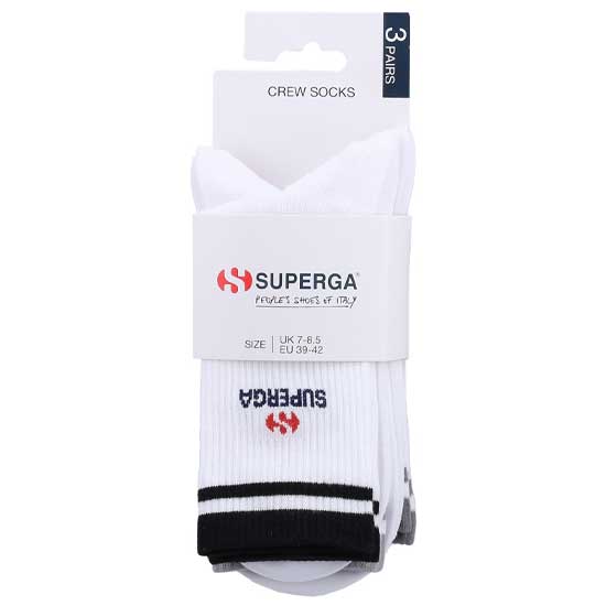 Crew Socks White Cotton Comfort Fit