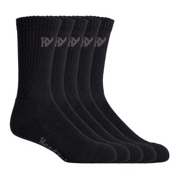 Crew Work Sock Cushioned Footbed 5 Pack
