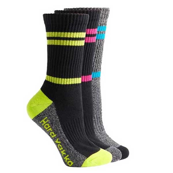 Crew Work Socks Cotton Comfort for Boots Pack of 3
