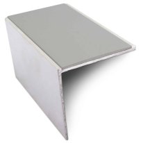 Aluminium Commercial Stair Nosing 56mm x 55mm Edge Trim With Non Slip Pvc Insert DDA Compliant