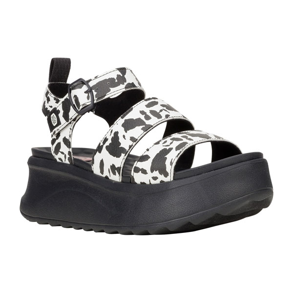 Delray Comfort Sandal – Animal Print Style with Buckle Fit