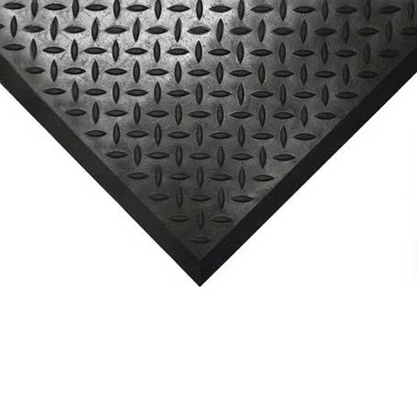 Diamond Pattern Non-Slip Rubber Comfort Floor Mat for Use