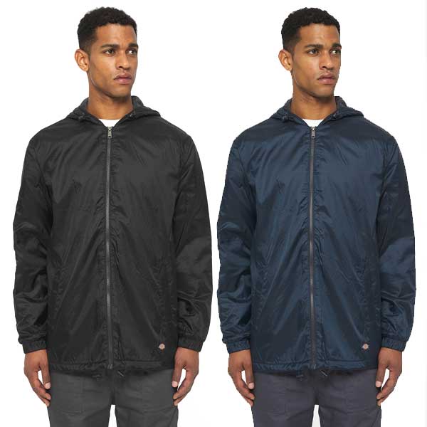 Dickies Mens Fleece Lined Nylon Hooded Jacket