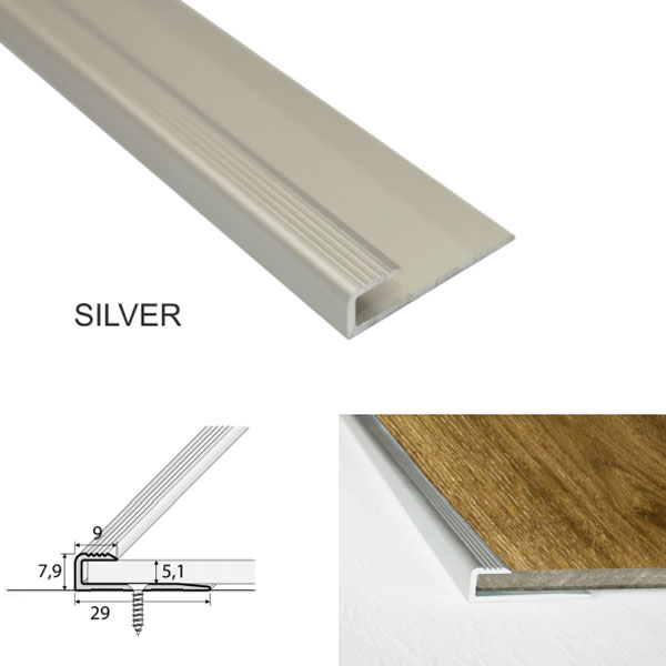 Door Floor Threshold  For Luxury Click Vinyl Flooring Aluminium