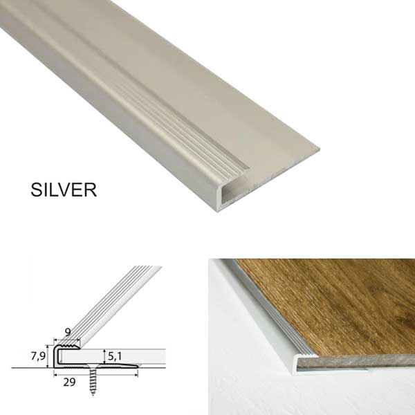 Door Floor Threshold  For Luxury Click Vinyl Flooring Aluminium