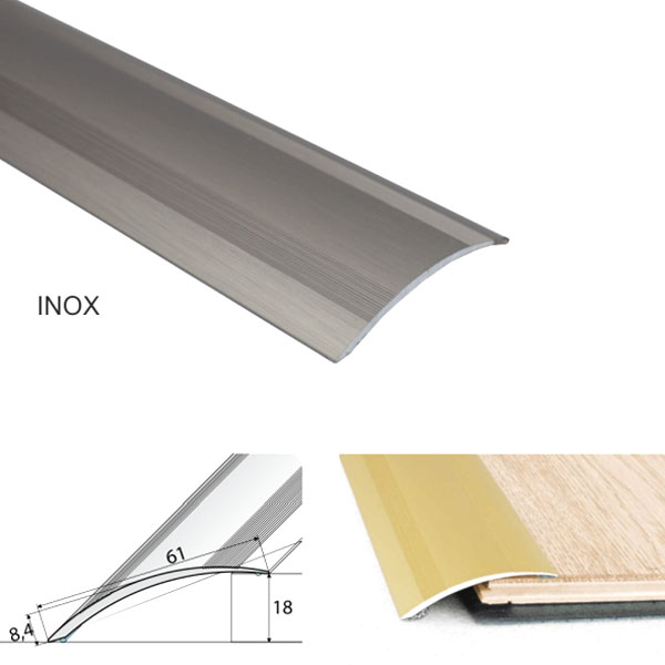 Door Floor Trim Self Adhesive Connecting wooden, Laminate. Vinyl or tiled floors Aluminium