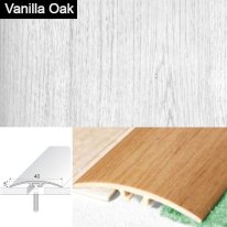 Door Threshold 40mm Wide Screw Fix Connecting Wood Carpet Floors UPVC Wood Effect