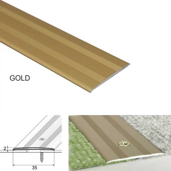 Door Threshold Flat For Connecting wooden, Laminate, Carpet, Vinyl or tiled floors Aluminum
