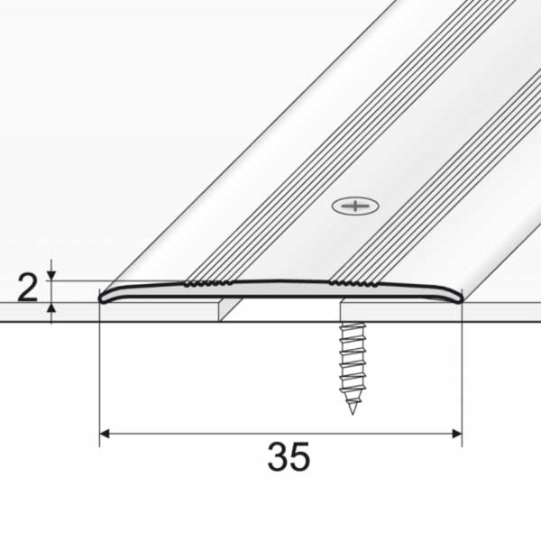 Door Threshold Flat For Connecting wooden, Laminate, Carpet, Vinyl or tiled floors Aluminum