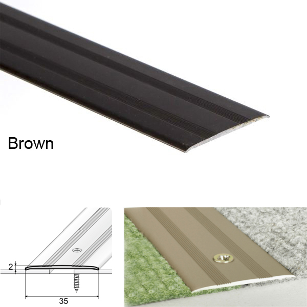 Door Threshold Flat For Connecting wooden, Laminate, Carpet, Vinyl or tiled floors Aluminum