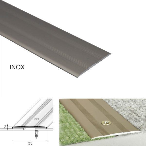 Door Threshold Flat For Connecting wooden, Laminate, Carpet, Vinyl or tiled floors Aluminum