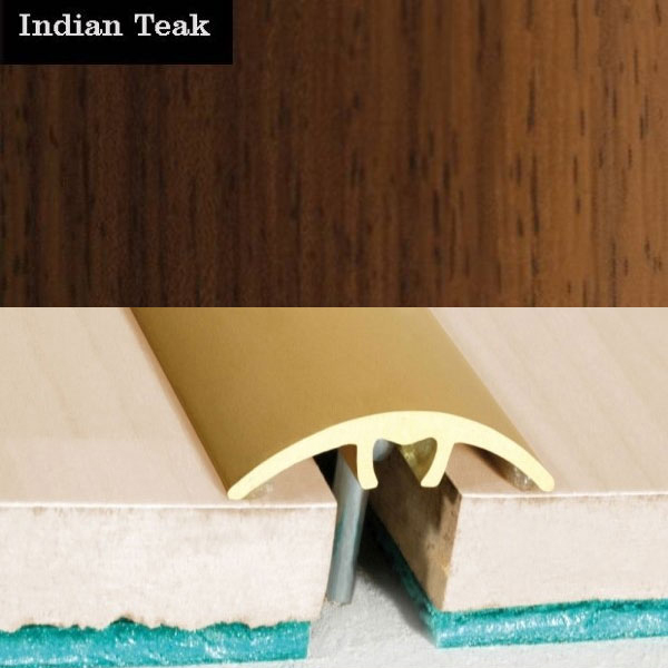 Door Threshold for Connecting Wooden, Laminate, Carpet, Vinly Floors Aluminium Wood Effect