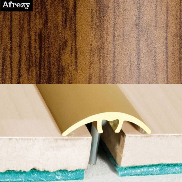 Door Threshold for Connecting Wooden, Laminate, Carpet, Vinly Floors Aluminium Wood Effect