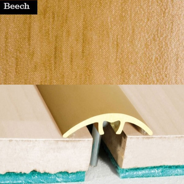 Door Threshold for Connecting Wooden, Laminate, Carpet, Vinly Floors Aluminium Wood Effect