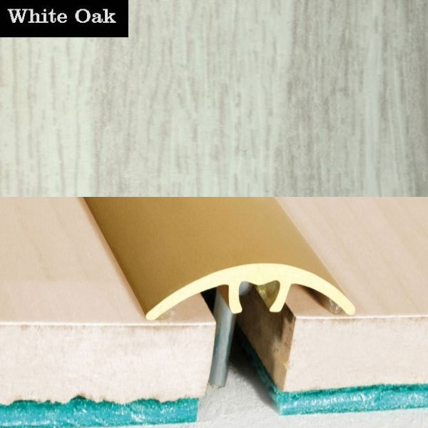 Door Threshold for Connecting Wooden, Laminate, Carpet, Vinly Floors Aluminium Wood Effect