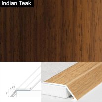 Door Threshold Ramp Self Adhesive Aluminium Wood Effect