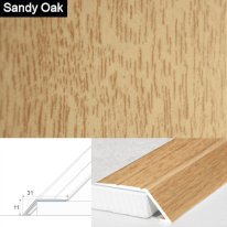 Door Threshold Ramp Self Adhesive Aluminium Wood Effect