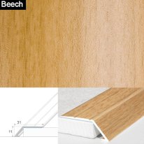 Door Threshold Ramp Self Adhesive Aluminium Wood Effect