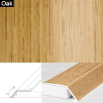 Door Threshold Ramp Self Adhesive Aluminium Wood Effect