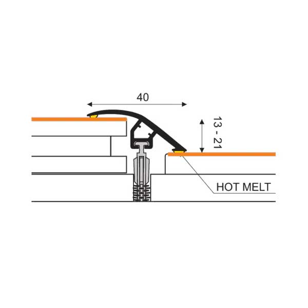 Door Threshold Ramp UPVC Wood Effect