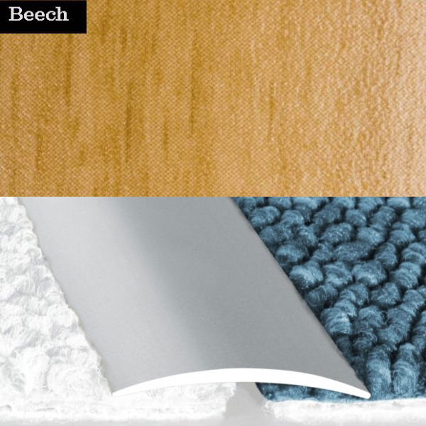 Door Thresholds Flat Self Adhesive Aluminium Wood Effect