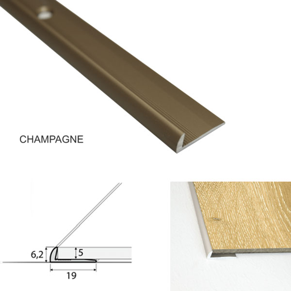 Door Thresholds for Luxury Click Vinyl Flooring Aluminium
