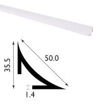 Durable 2.44m Long PVC Plastic Scotia Trim 