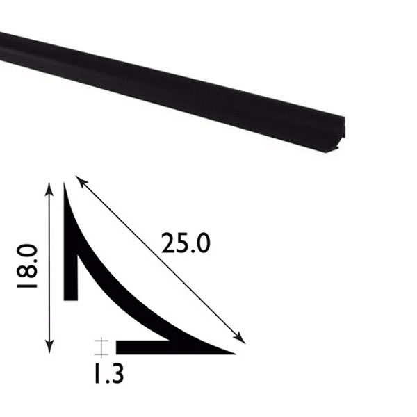 Durable 2.44m Long PVC Plastic Scotia Trim 