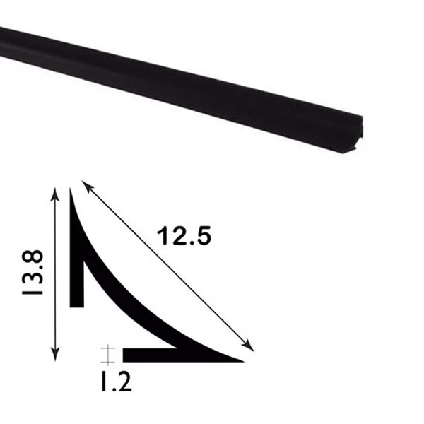 Durable 2.44m Long PVC Plastic Scotia Trim 