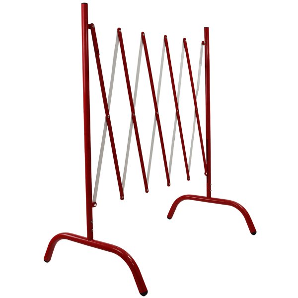 Durable And Long-Lasting Red/White Expandable Safety Barrier