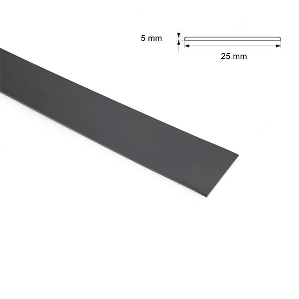 Durable Black 1m PVC Flat Bar Trim Architrave Cover