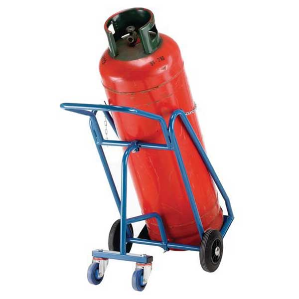 Durable Blue Puncture Proof Propane Cylinder Trolley