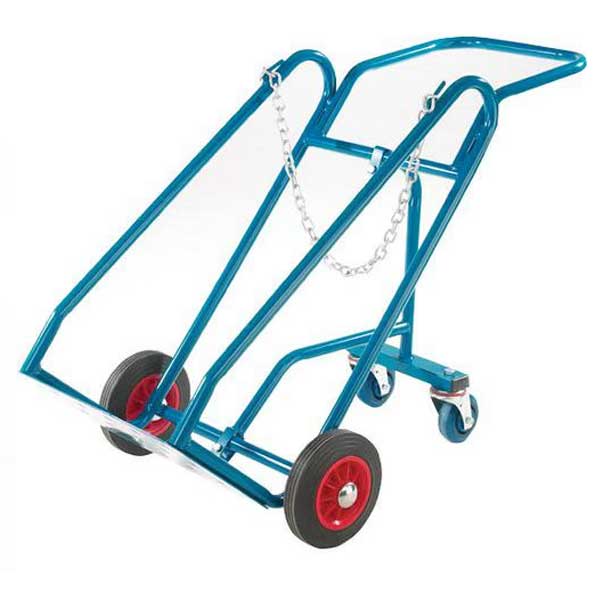 Durable Blue Puncture Proof Propane Cylinder Trolley