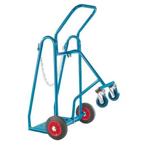 Durable Blue Puncture Proof Propane Cylinder Trolley