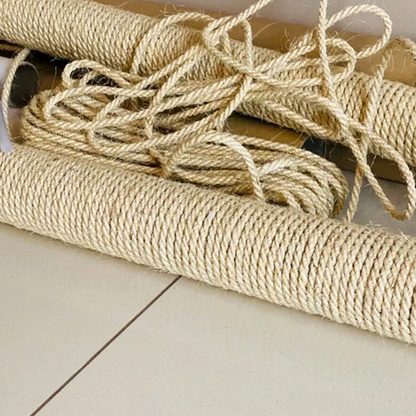 Durable Cat Scratching Post Natural Sisal Rope for Crafts.