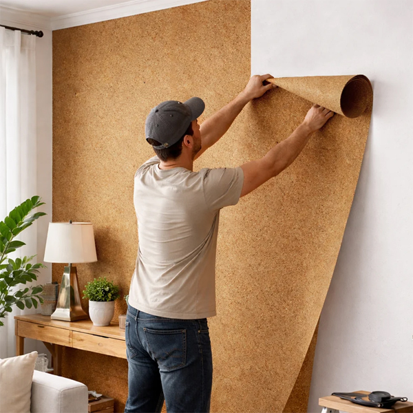 Fine-Grain Large Cork Roll for Pinboards & Decorative Wall Projects
