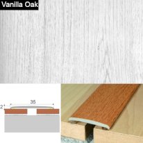 Flat Aluminium Wood Effect Door Thresholds Self Adhesive