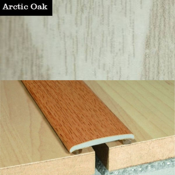 Flat Aluminium Wood Effect Door Thresholds Self Adhesive