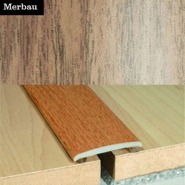 Flat Aluminium Wood Effect Door Thresholds Self Adhesive