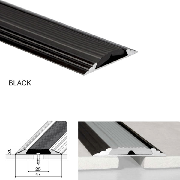 Flat Door Threshold Profile Anodised Non Slip Aluminium
