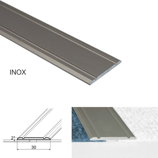 Flat Door Threshold Self Adhesive For Wooden, Laminate, Carpet Vinyl Flooring Aluminium